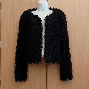 Windsor SZ L LS Jet Black Ruana/Floater/Cardigan